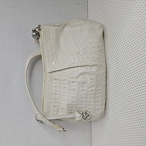 BRIGHTON WHITE LEATHER SHOULDER BAG